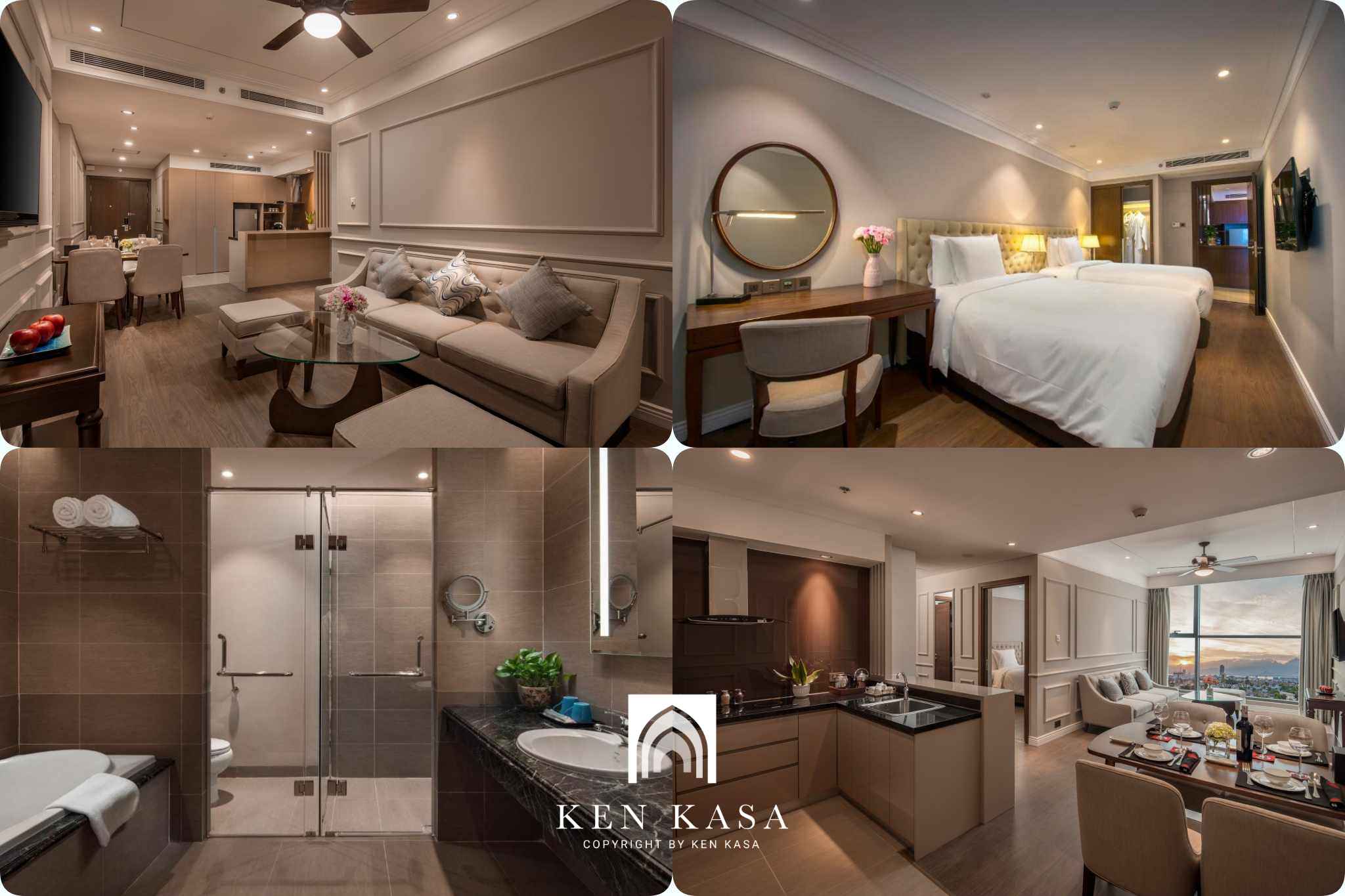 Căn hộ serenity hai phòng ngủ tại Altara Suites Da Nang Hotel 
